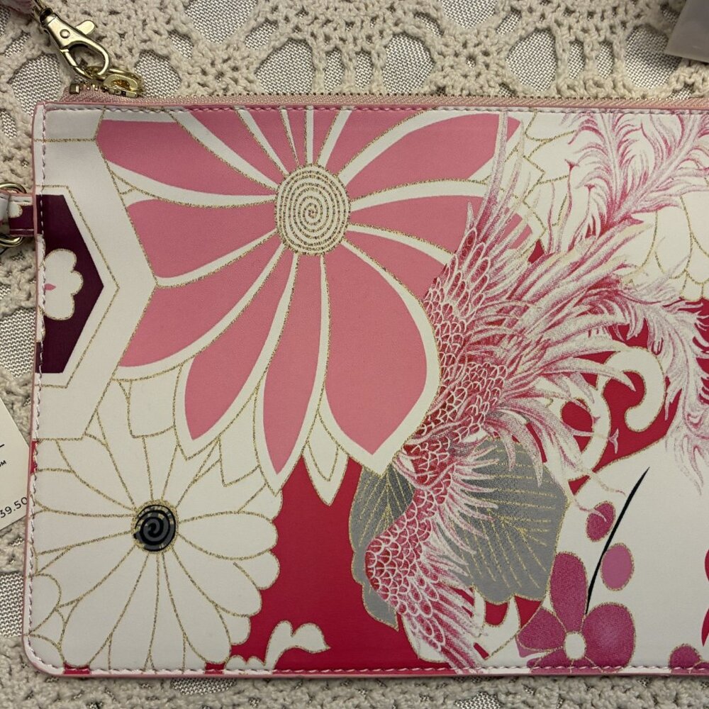 174 Chico Pink Floral Pouch, NWT